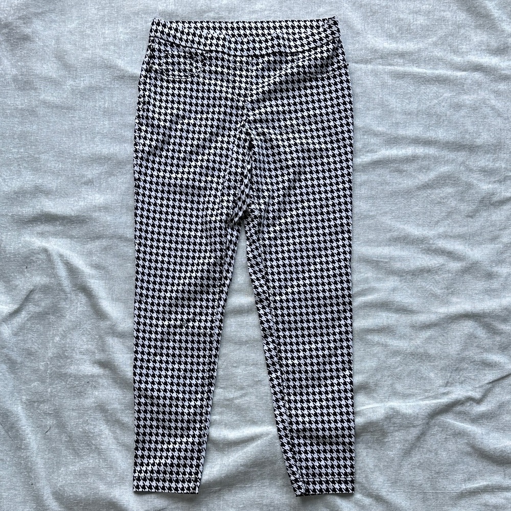 No Boundaries Black and White Houndstooth Leggings Size L